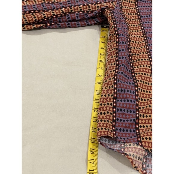 Tommy Hilfiger Men's L Western Diamond Pattern Button Down Shirt Vintage 90s - Picture 6 of 7